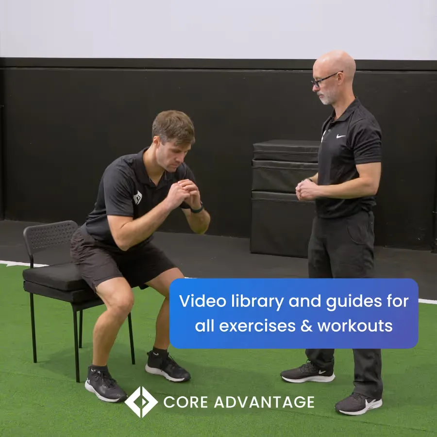 Weekly training plans inside the program